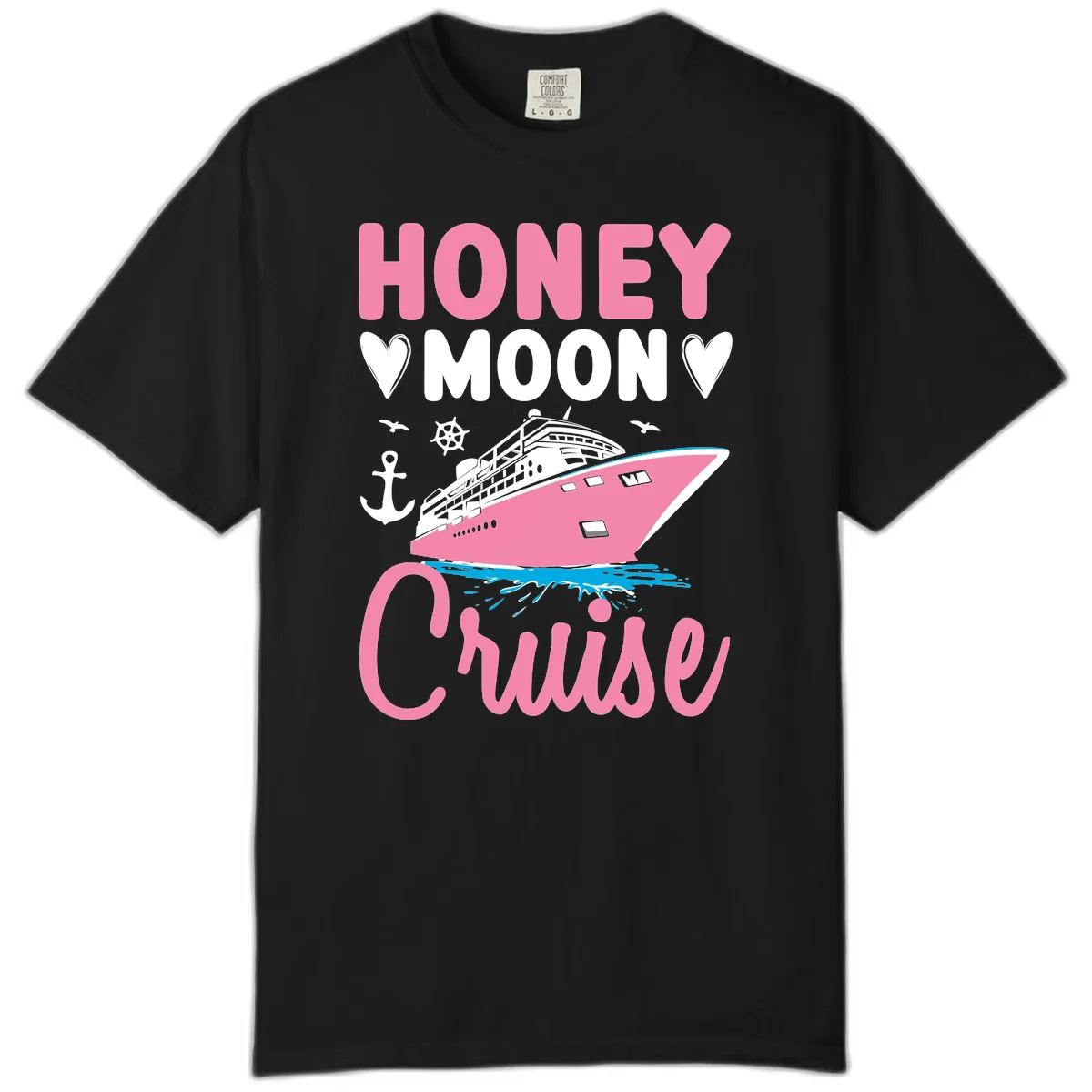 Honeymoon Cruise Club Comfort Color in Black