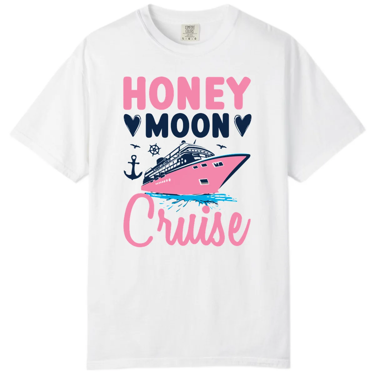 Honeymoon Cruise Club Comfort Color in White