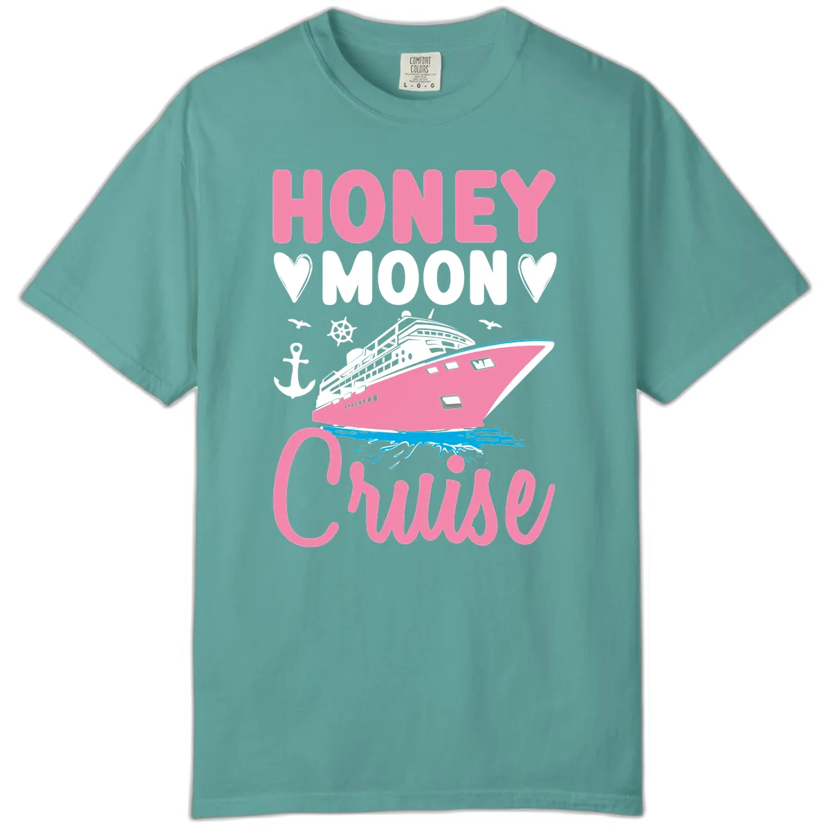 Honeymoon Cruise Club Comfort Color in Seafoam