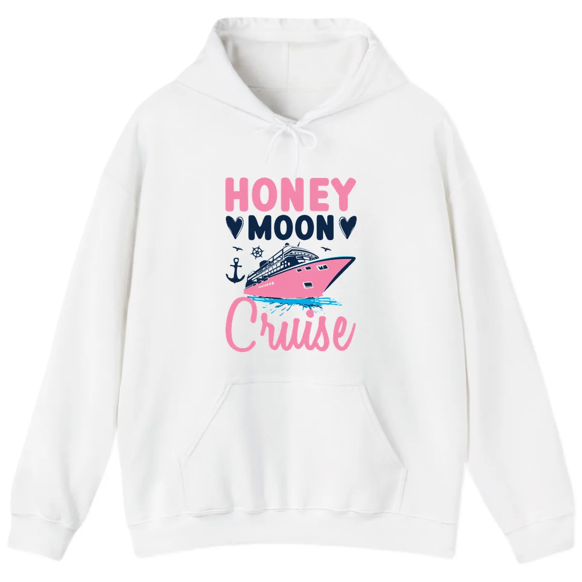 Honeymoon Cruise Club Hoodie in White