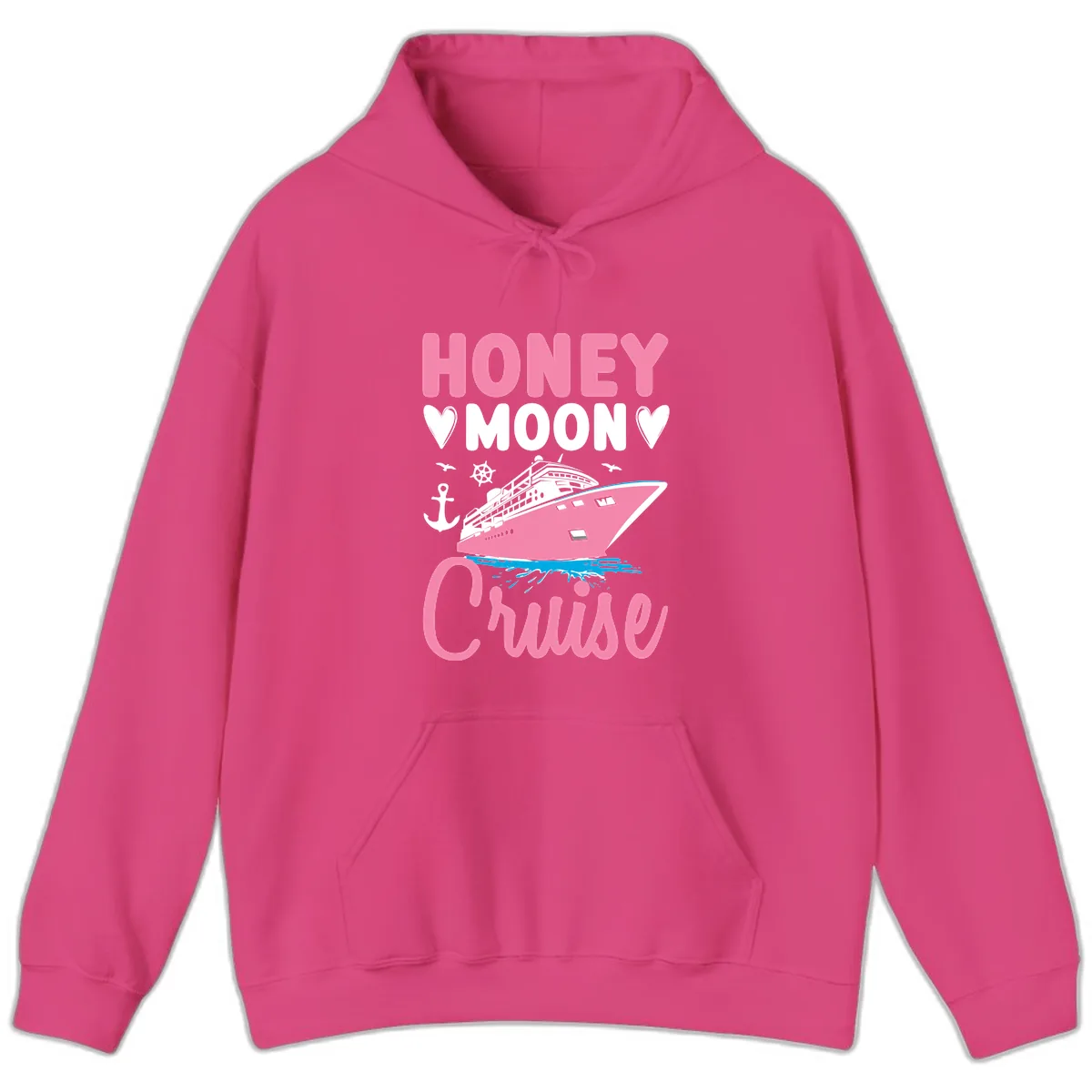 Honeymoon Cruise Club Hoodie in Heliconia