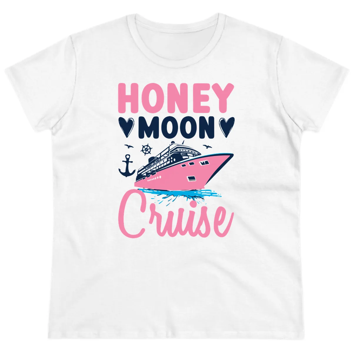 Honeymoon Cruise Club Ladies Tee in White