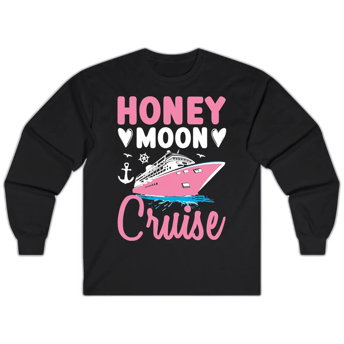 Honeymoon Cruise Club Long Sleeve in Black
