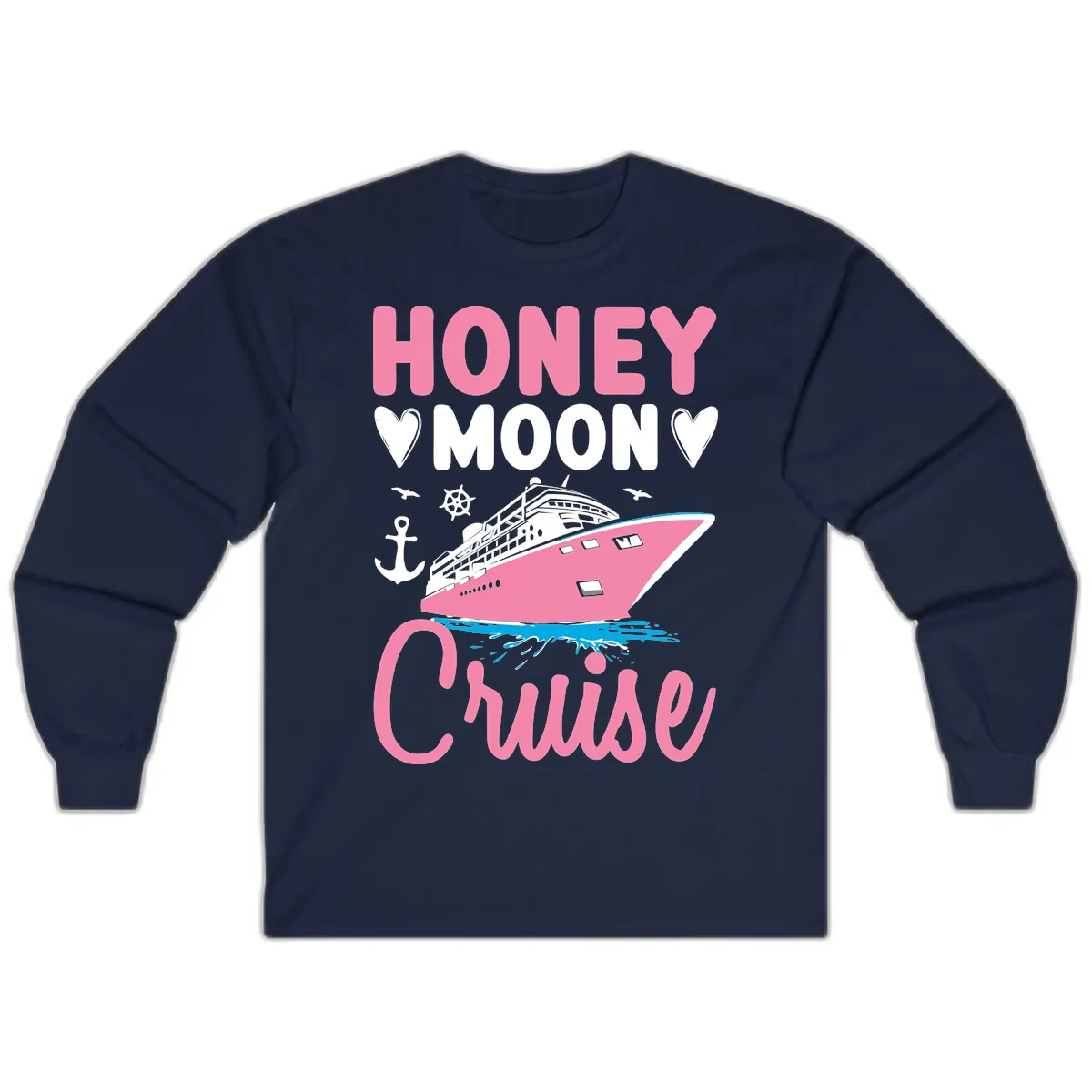 Honeymoon Cruise Club Long Sleeve in Navy