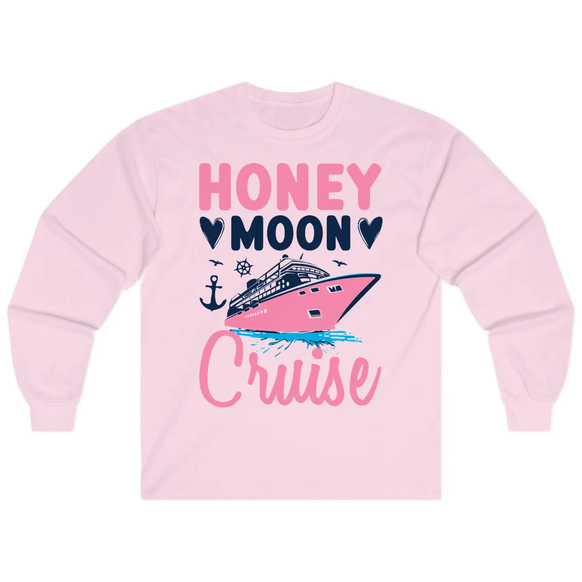 Honeymoon Cruise Club Long Sleeve in Light Pink