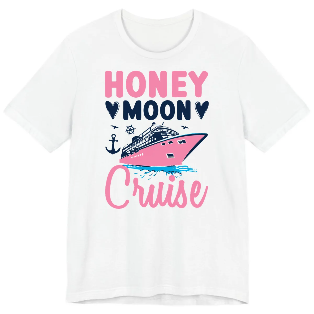 Honeymoon Cruise Club Premium T-Shirt in White