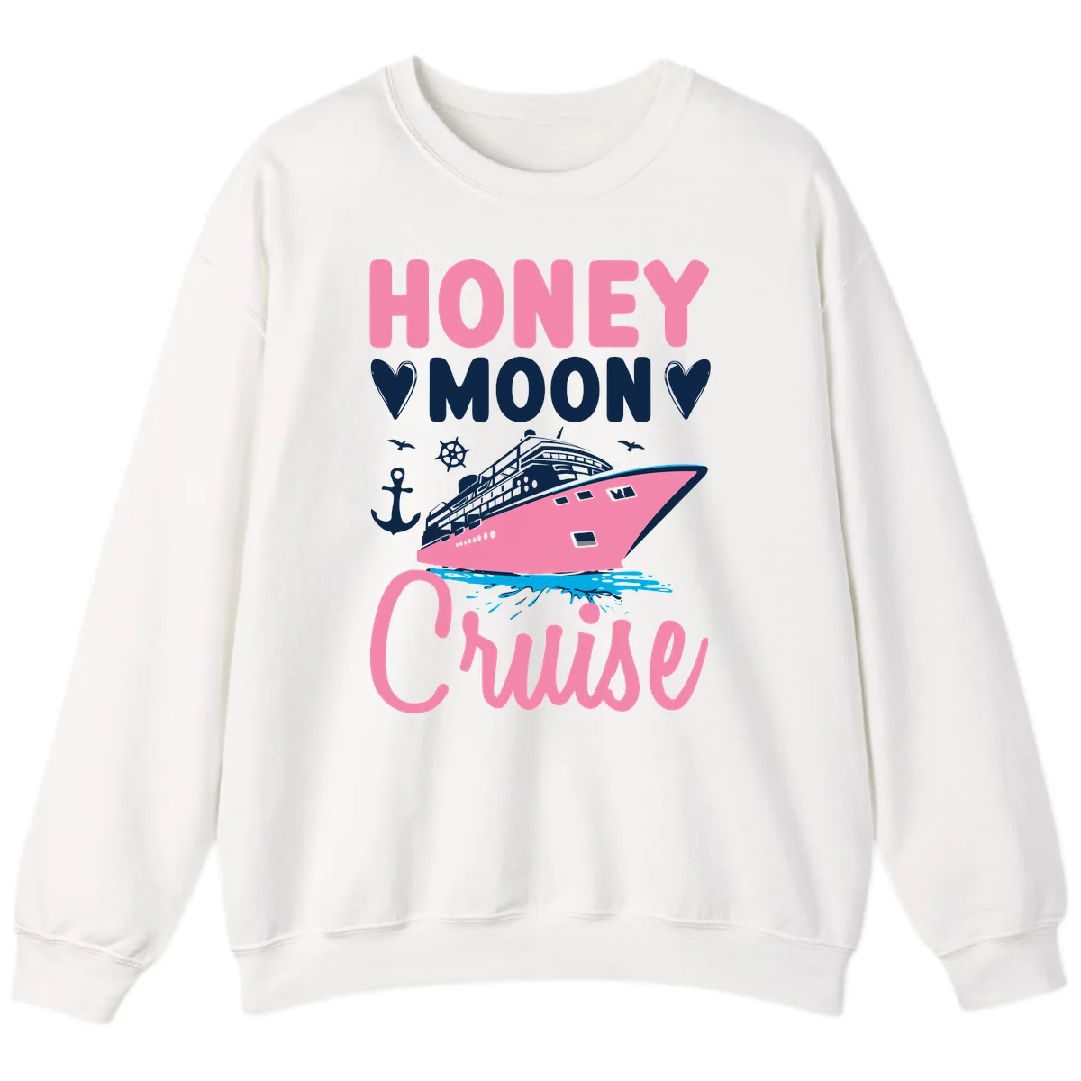 Honeymoon Cruise Club Sweatshirt in White