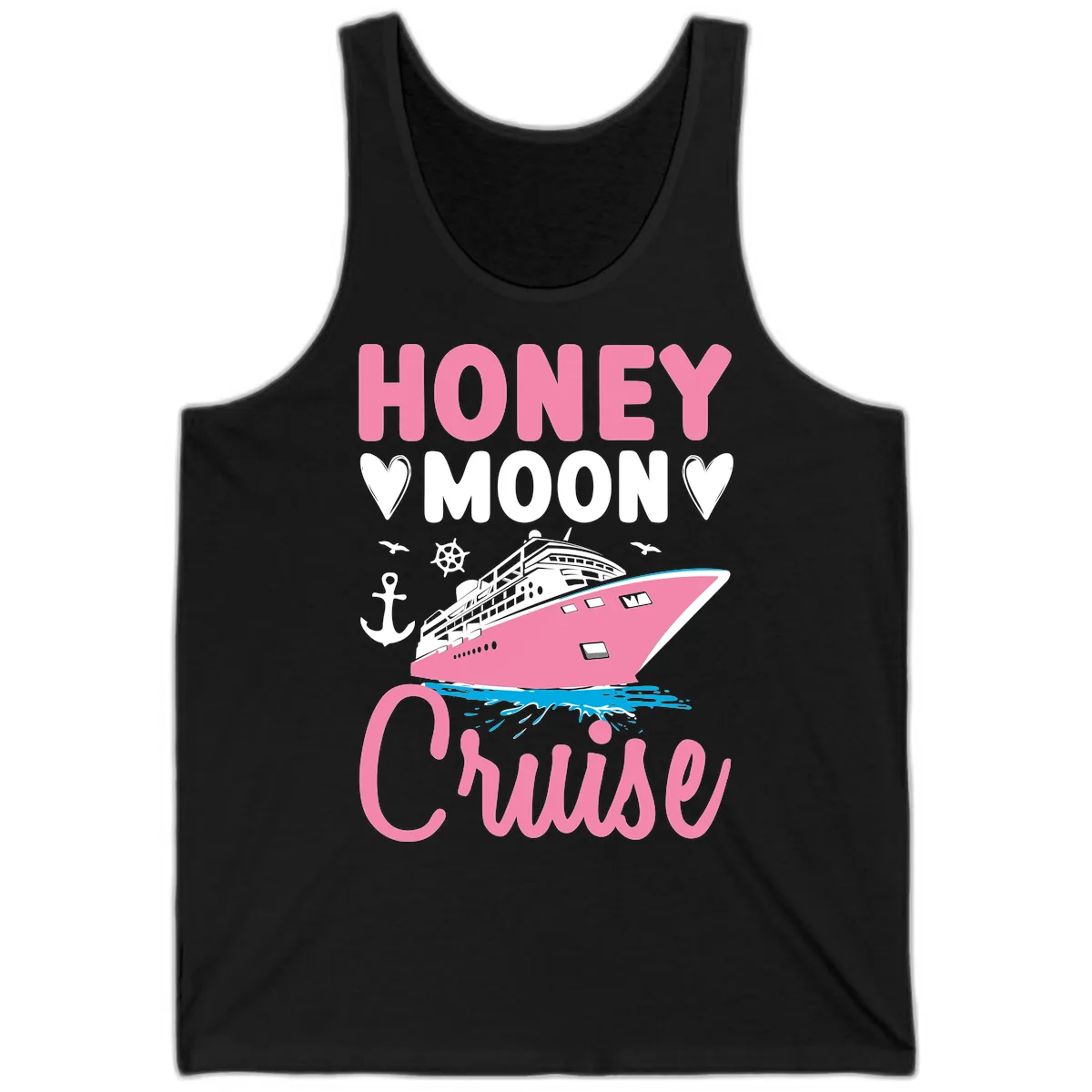 Honeymoon Cruise Club Tank in Black