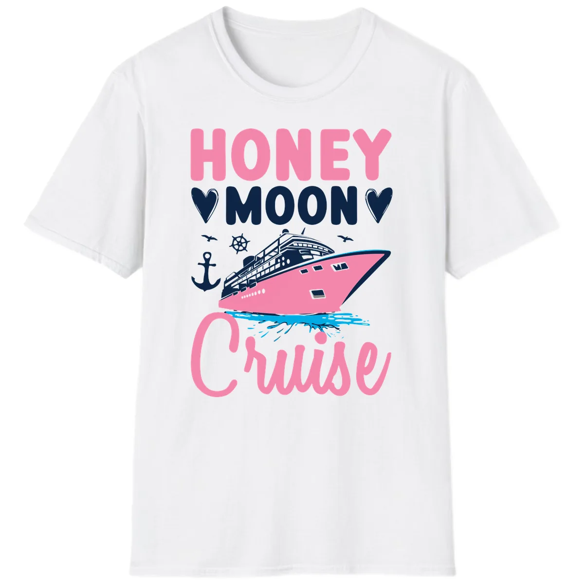 Honeymoon Cruise Club T-Shirt in White