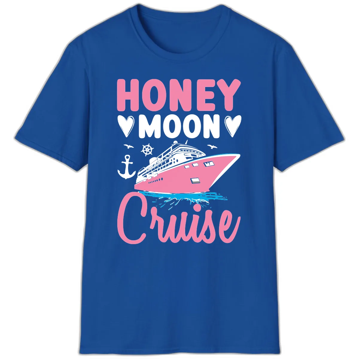 Honeymoon Cruise Club T-Shirt in Royal
