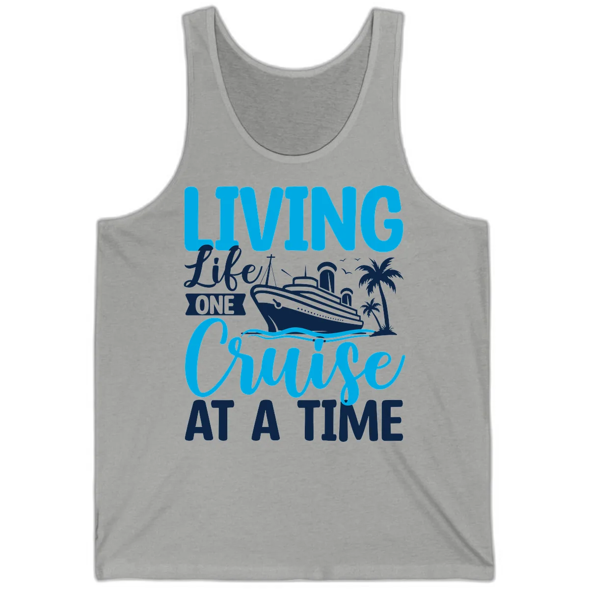 Living Like One Cruise At A Time Tank in Athletic Heather