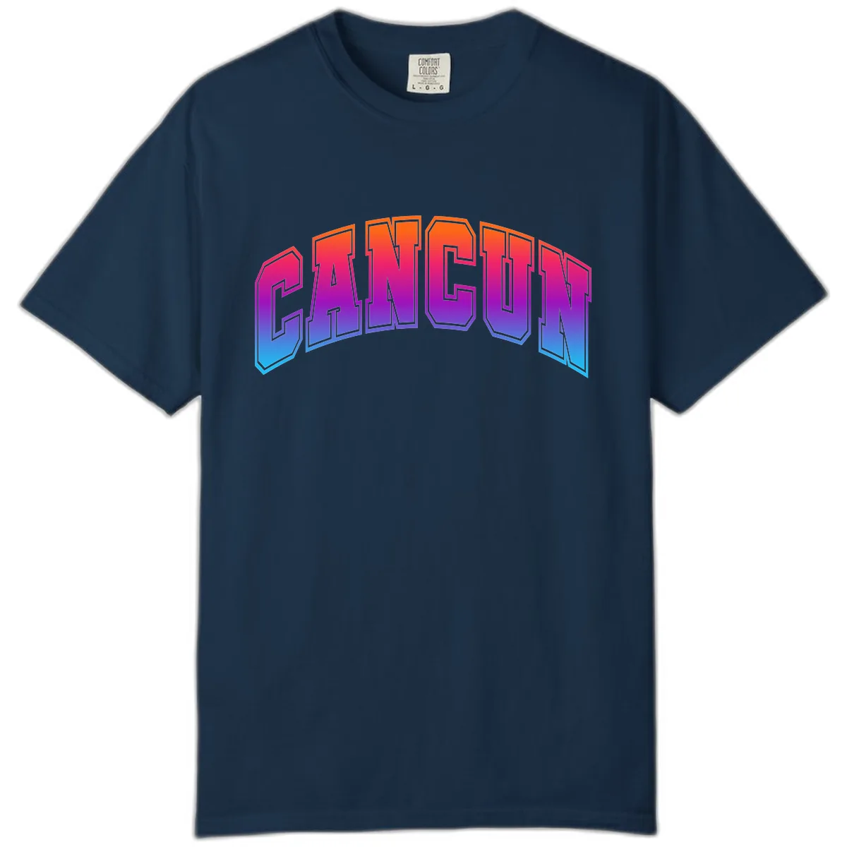 Neon Cruise Retro Vibes Comfort Color in True Navy