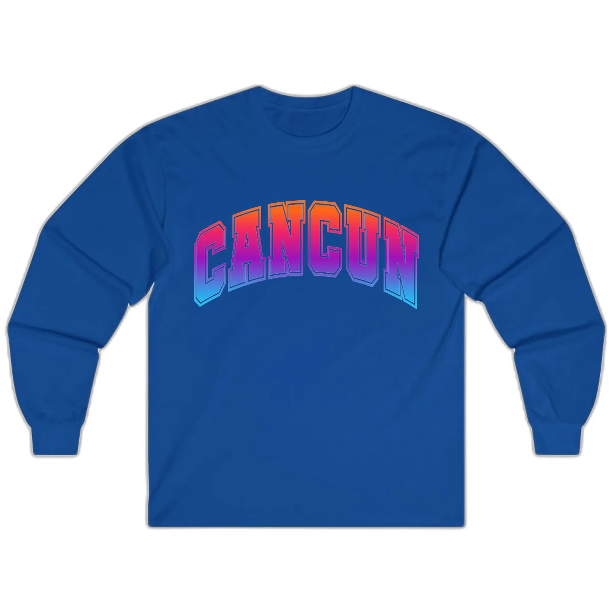 Neon Cruise Retro Vibes Long Sleeve in Royal