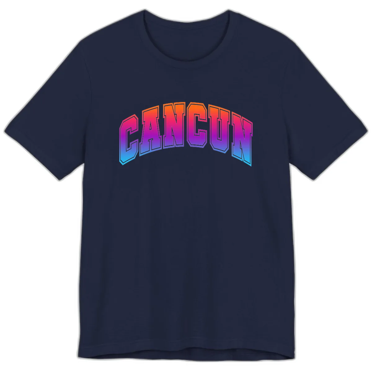 Neon Cruise Retro Vibes Premium T-Shirt in Navy