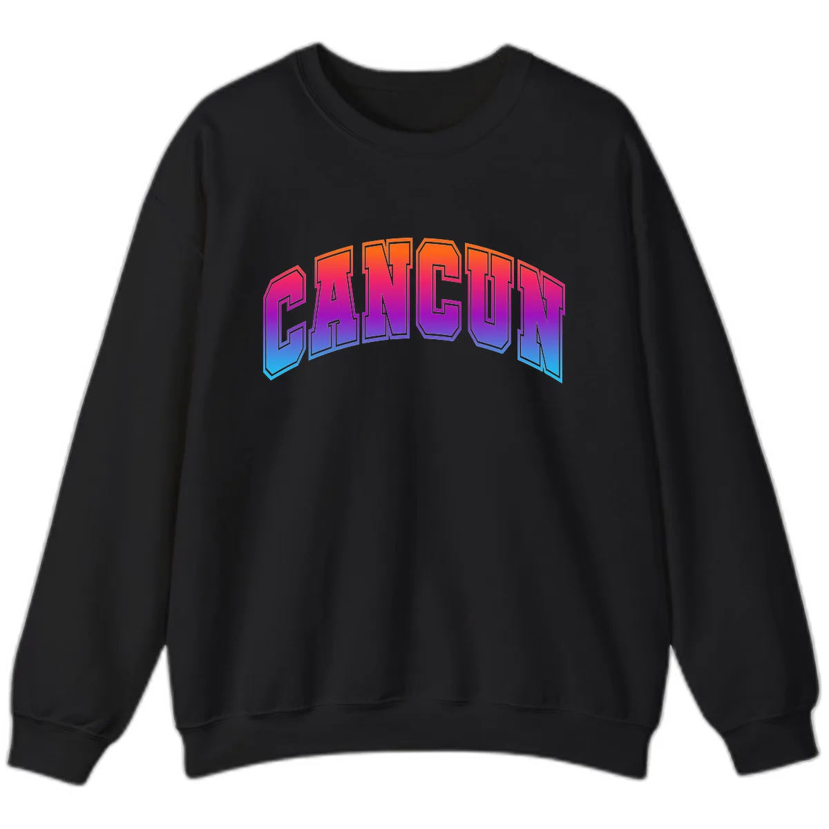 Neon Cruise Retro Vibes Sweatshirt in Black