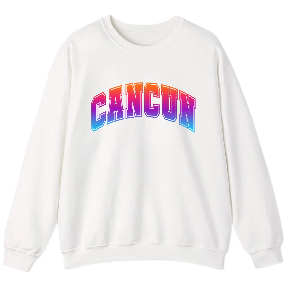Neon Cruise Retro Vibes Sweatshirt in White