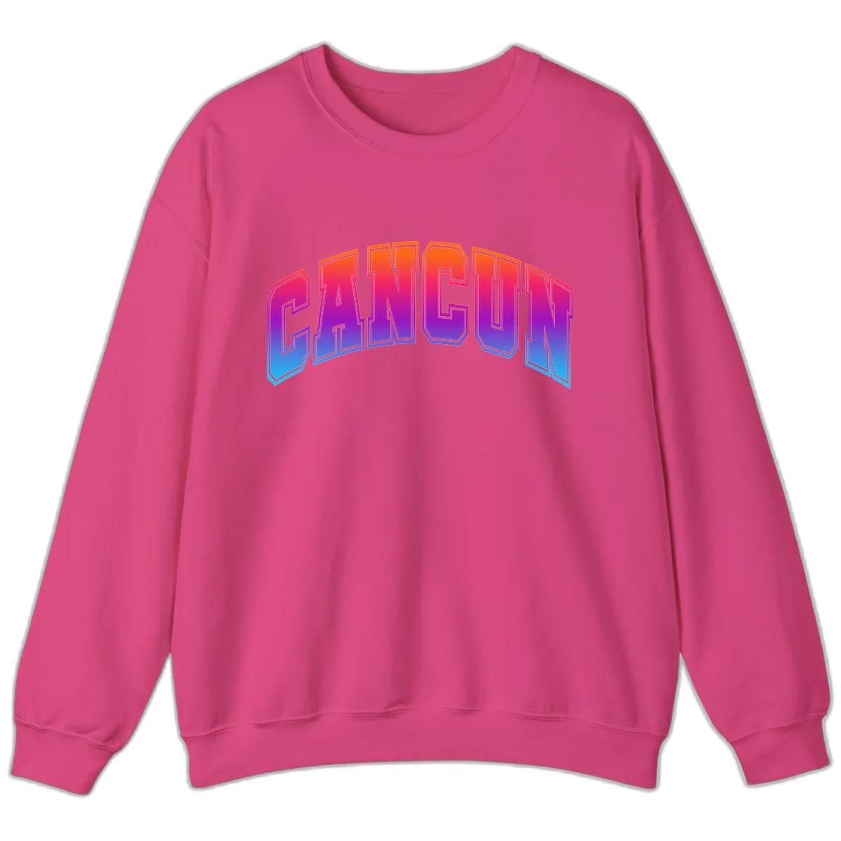 Neon Cruise Retro Vibes Sweatshirt in Heliconia