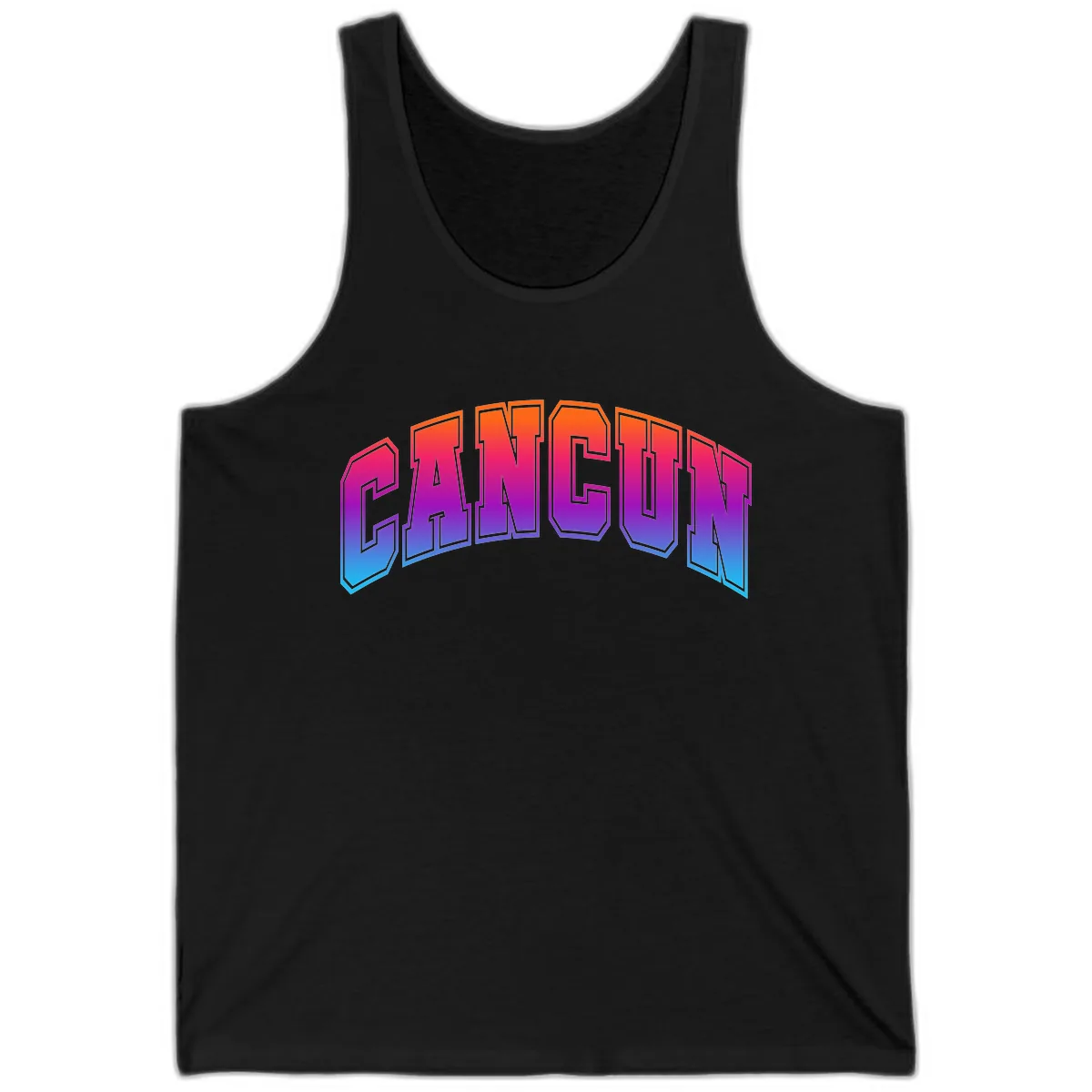 Neon Cruise Retro Vibes Tank in Black
