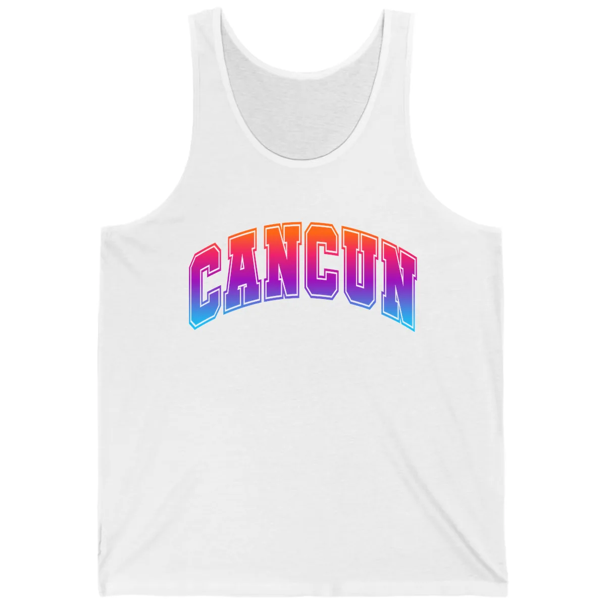 Neon Cruise Retro Vibes Tank in White
