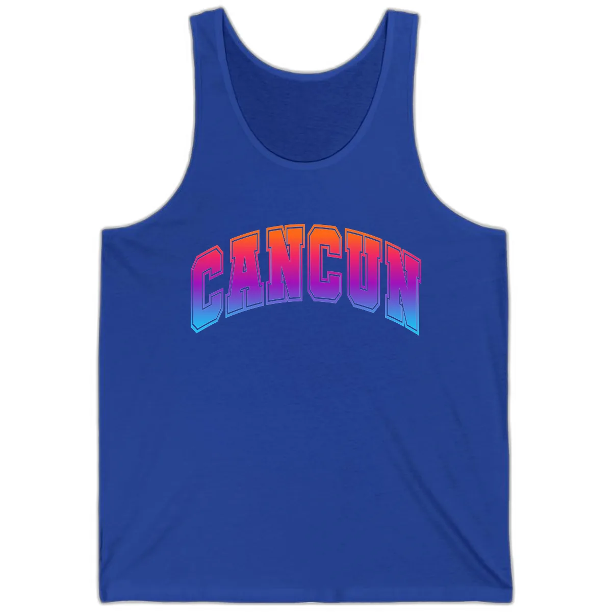 Neon Cruise Retro Vibes Tank in True Royal
