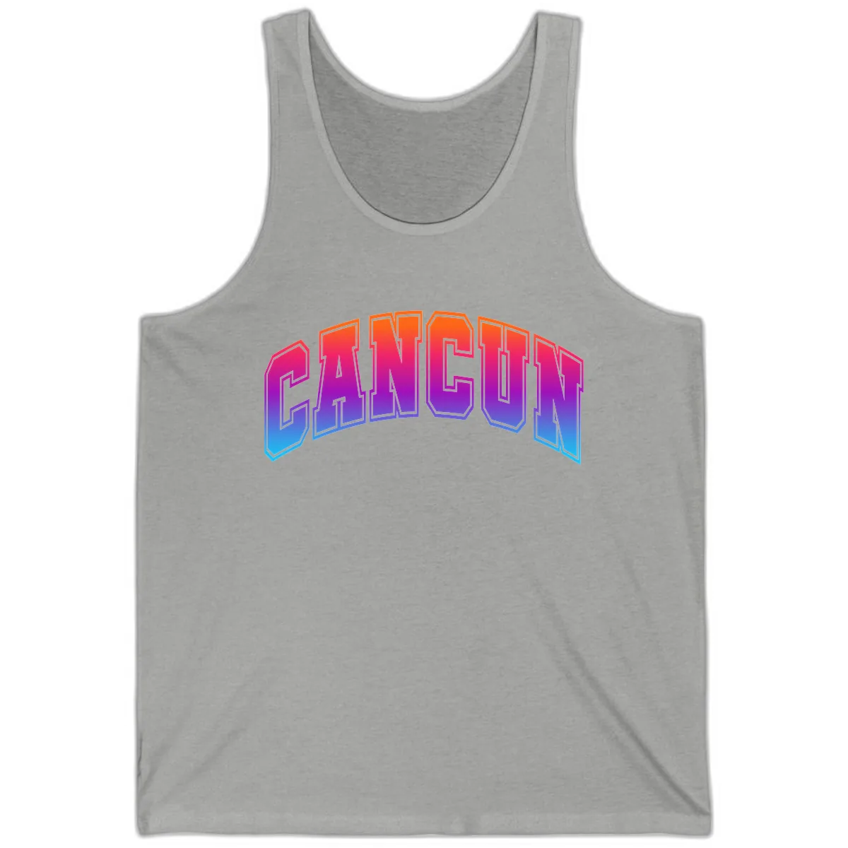 Neon Cruise Retro Vibes Tank in Athletic Heather