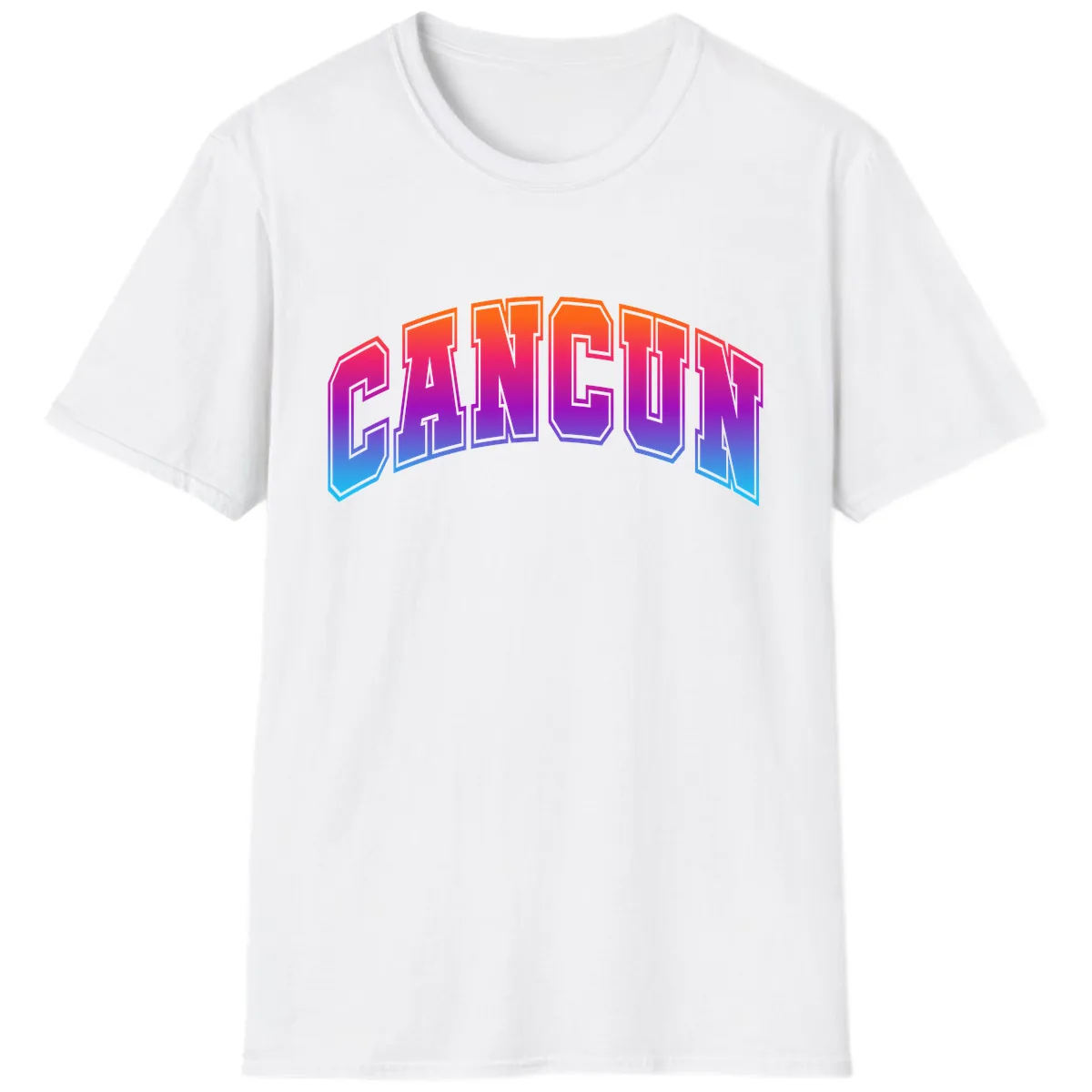 Neon Cruise Retro Vibes T-Shirt in White