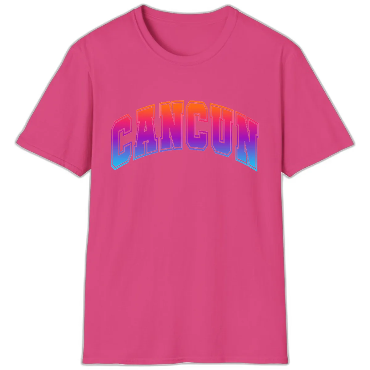 Neon Cruise Retro Vibes T-Shirt in Heliconia