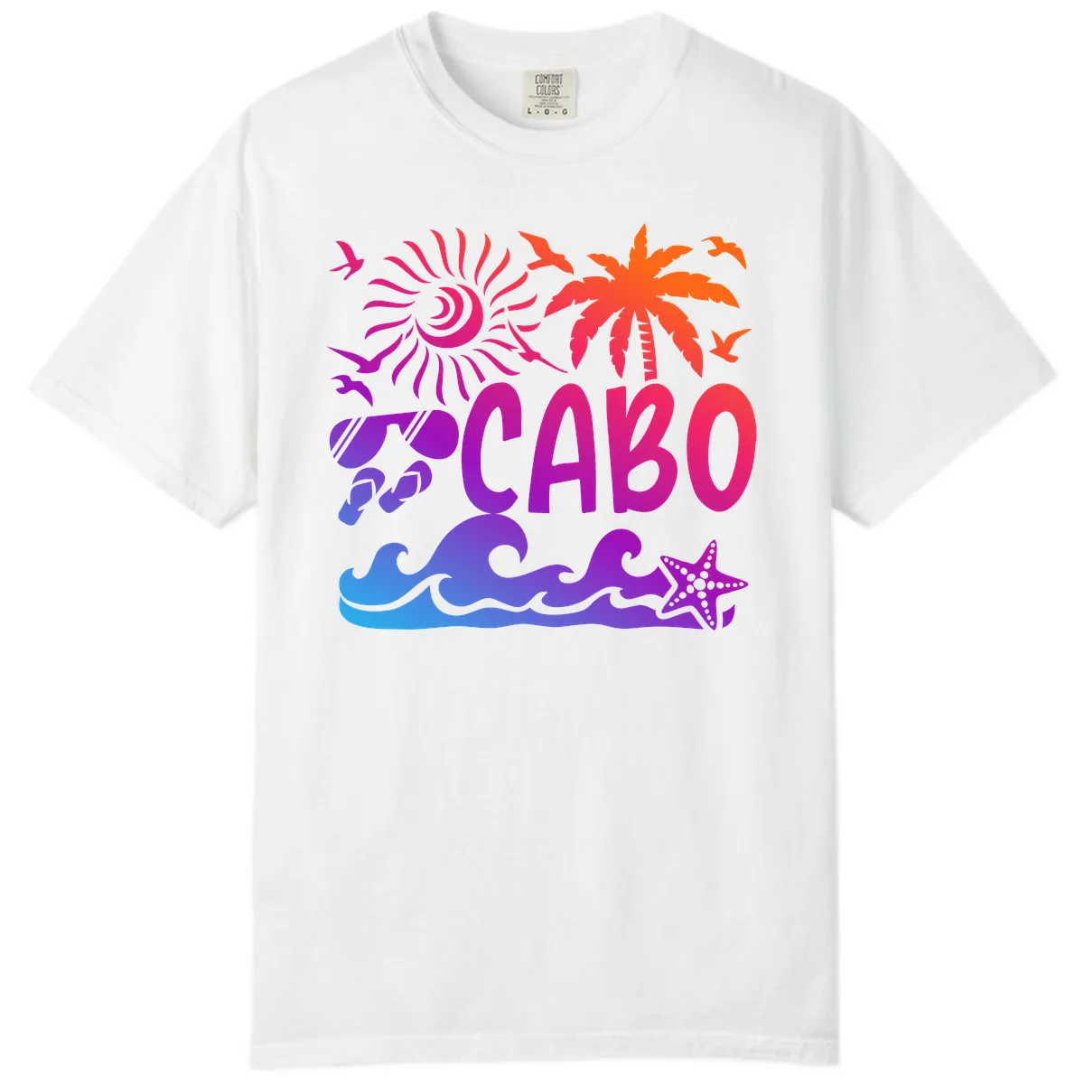 Cabo Tropical Paradise Vibes Comfort Color in White