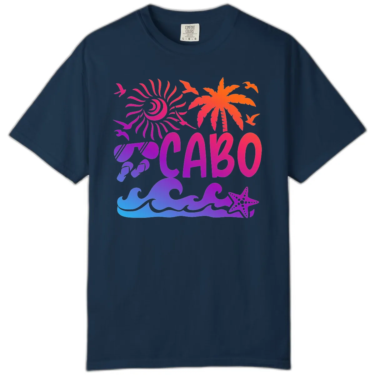 Cabo Tropical Paradise Vibes Comfort Color in True Navy
