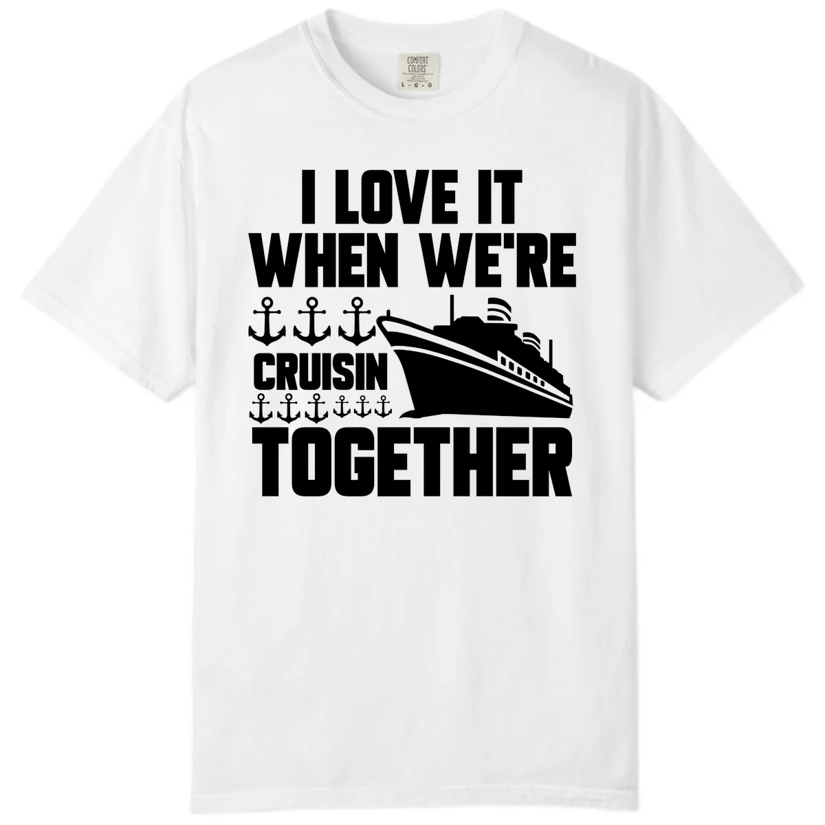Cruisin' Anchors Together Comfort Color in White
