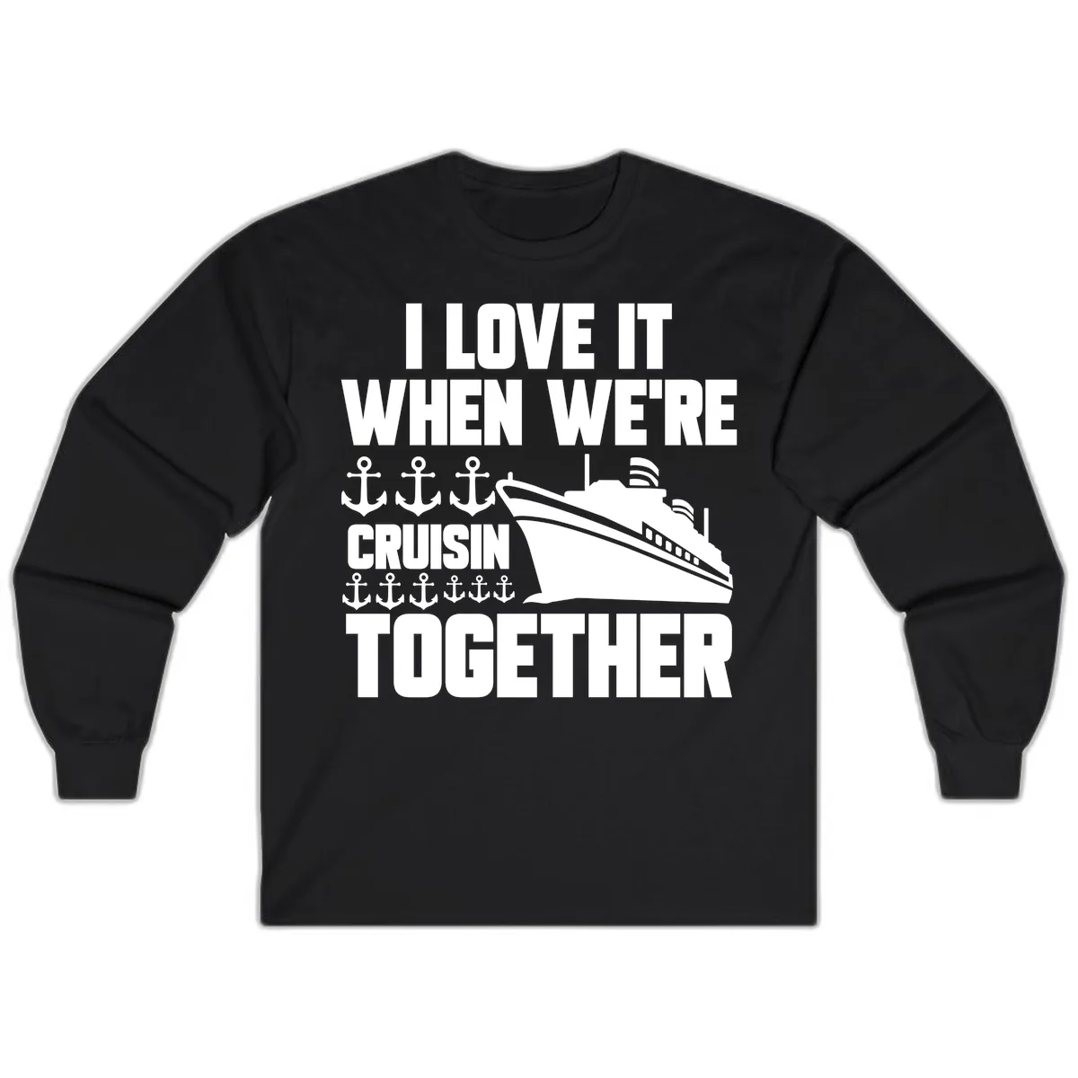 Cruisin' Anchors Together Long Sleeve in Black