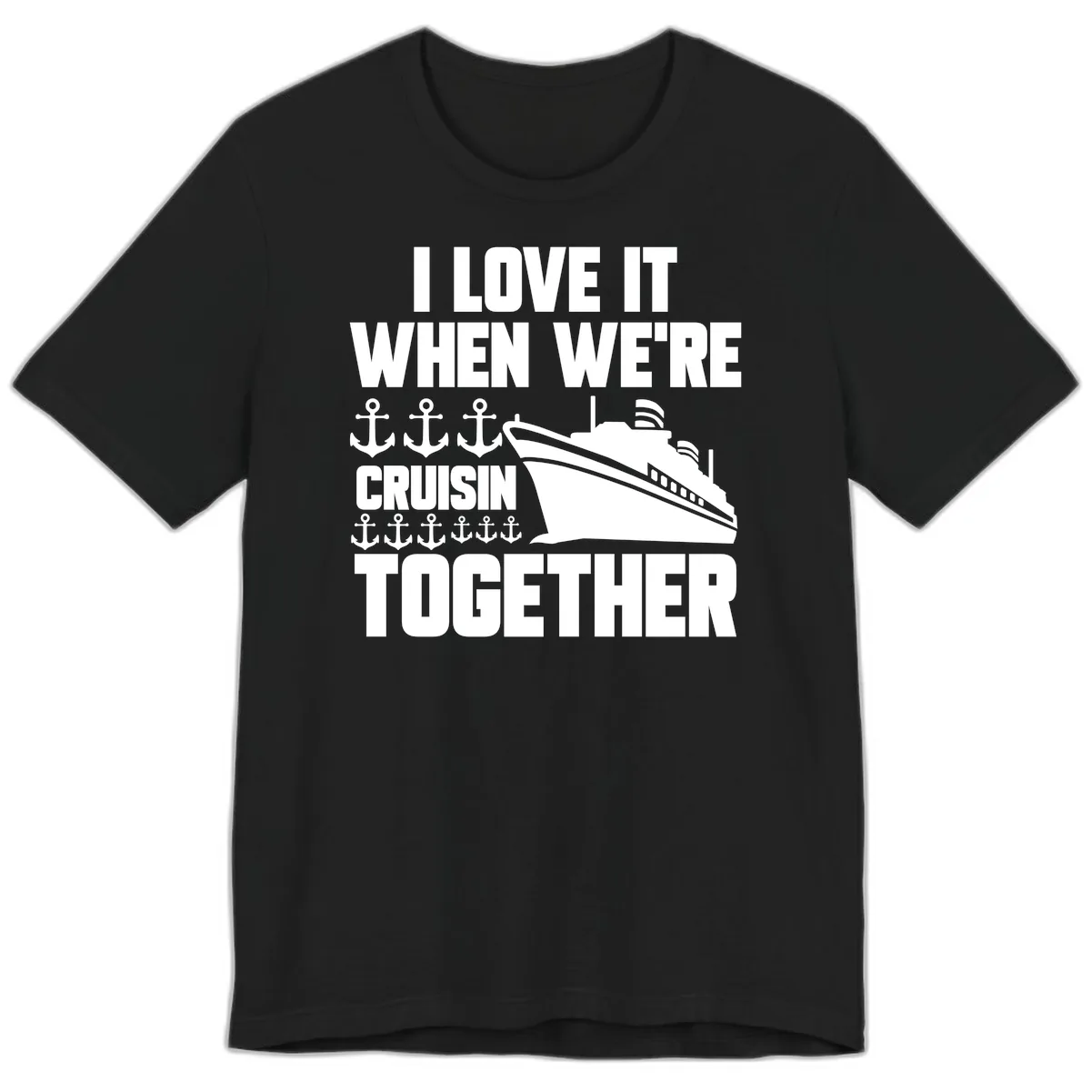 Cruisin' Anchors Together Premium T-Shirt in Black