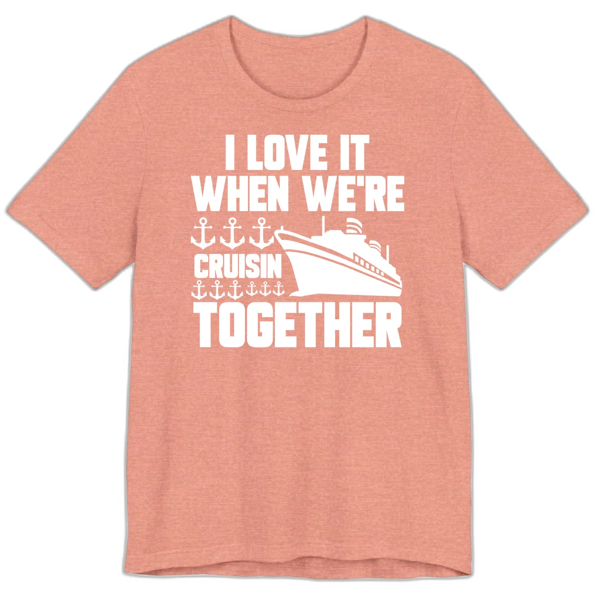 Cruisin' Anchors Together Premium T-Shirt in Heather Sunset