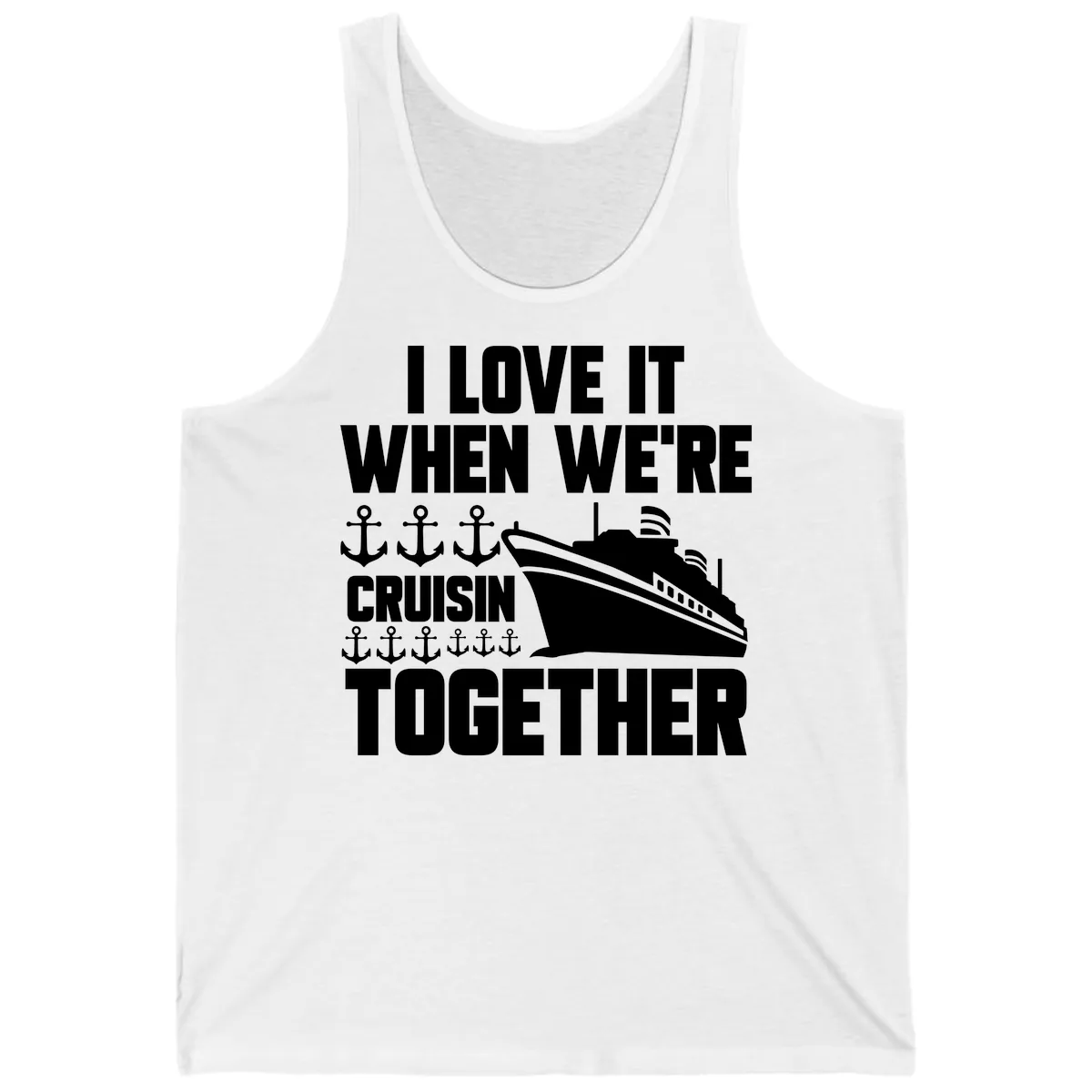 Cruisin' Anchors Together Tank in White