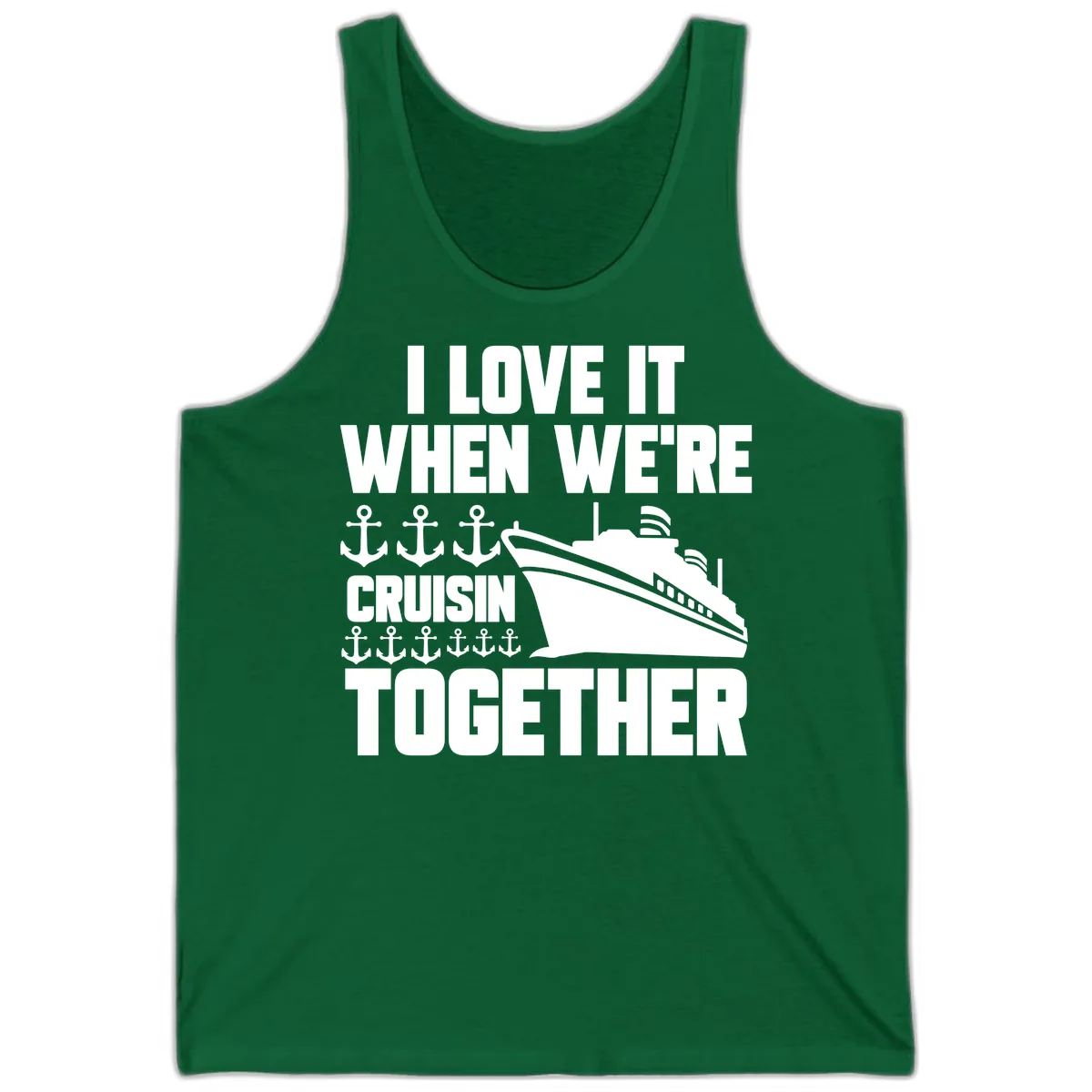 Cruisin' Anchors Together Tank in Kelly