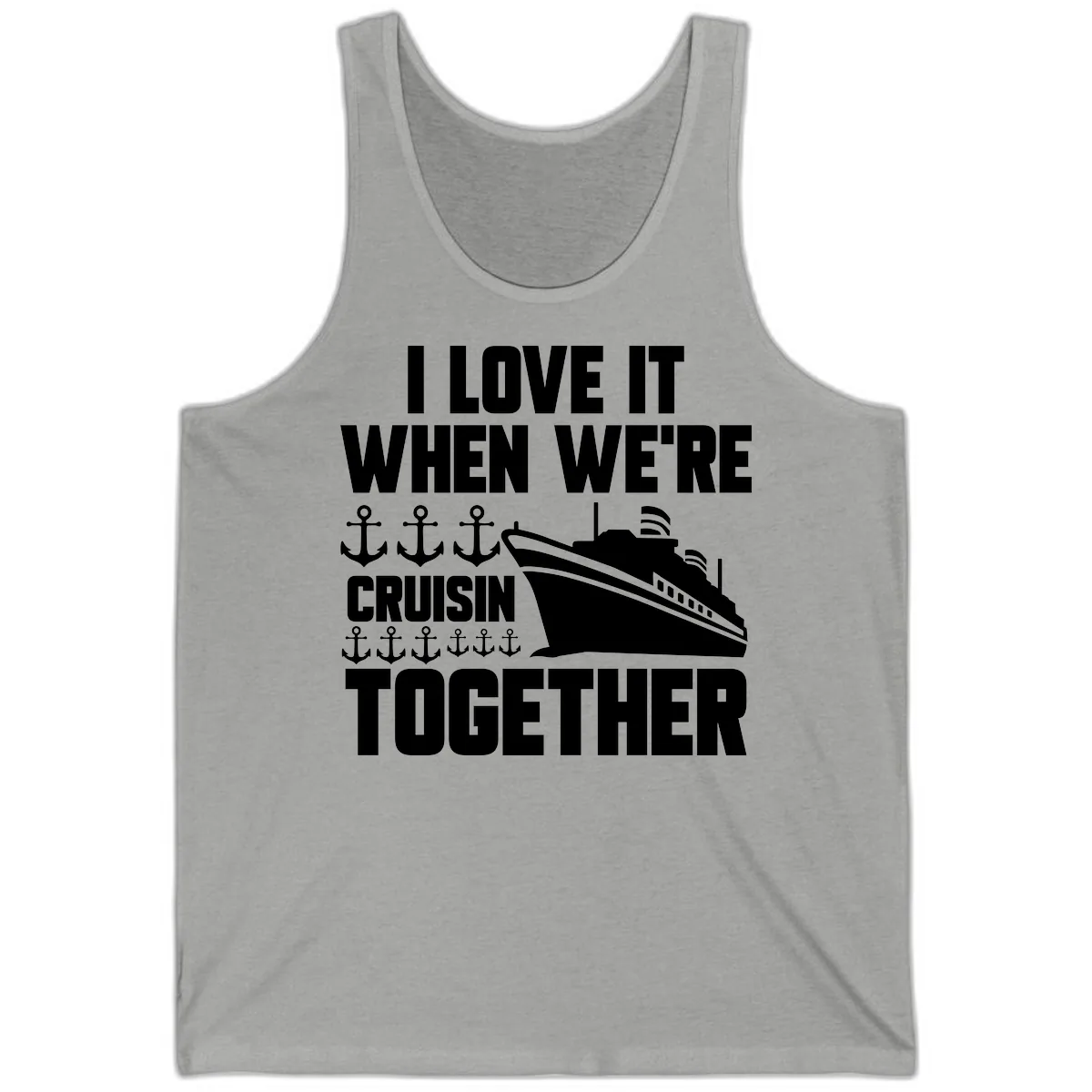Cruisin' Anchors Together Tank in Athletic Heather