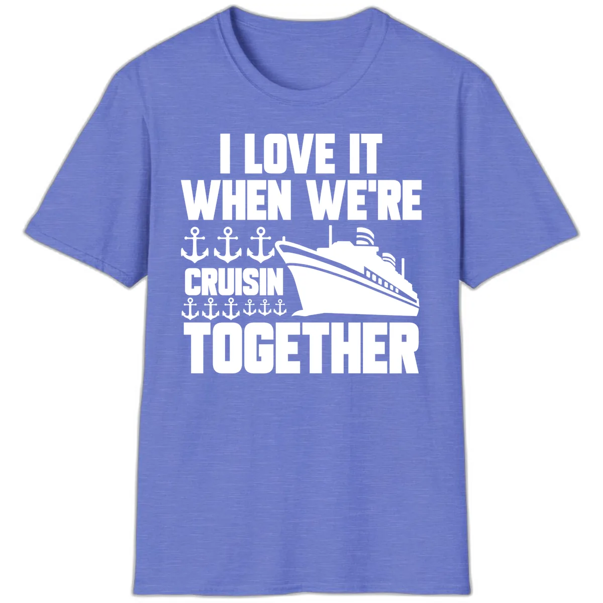 Cruisin' Anchors Together T-Shirt in Heather Royal