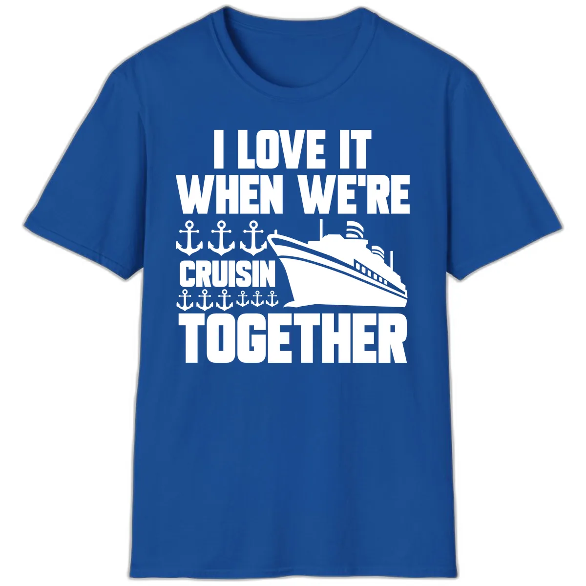 Cruisin' Anchors Together T-Shirt in Royal