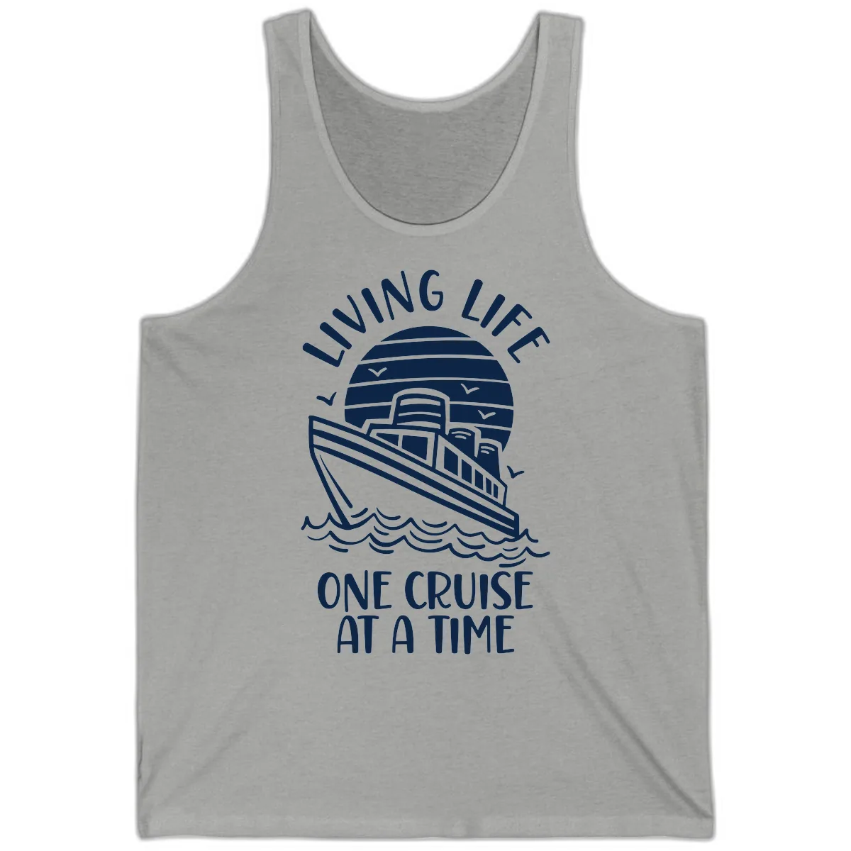 Living Life One Cruise At A Time Tank in Athletic Heather