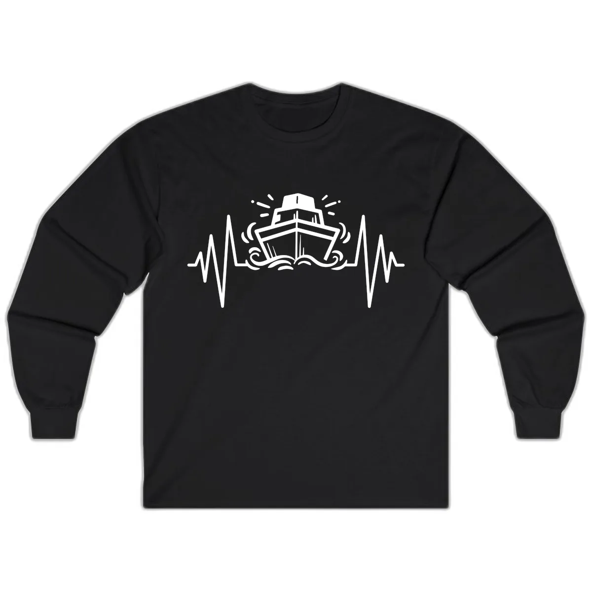 Cruise Ship Heartbeat Long Sleeve in Black