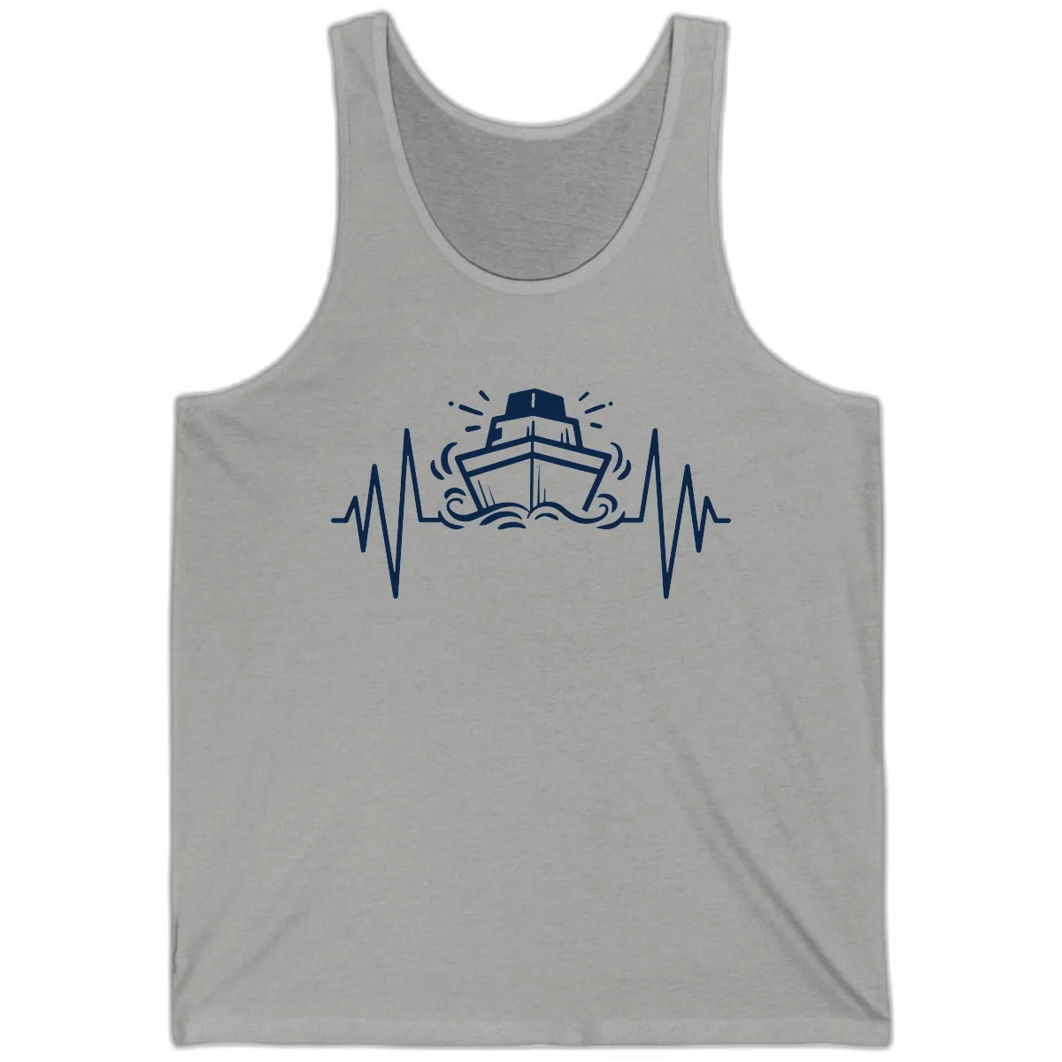 Cruise Ship Heartbeat Tank in Athletic Heather