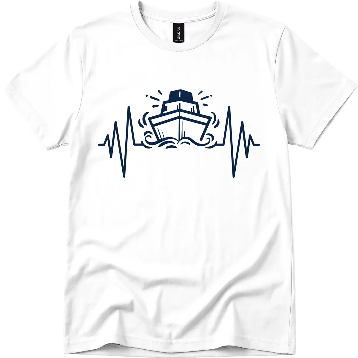 Cruise Ship Heartbeat T-Shirt in White