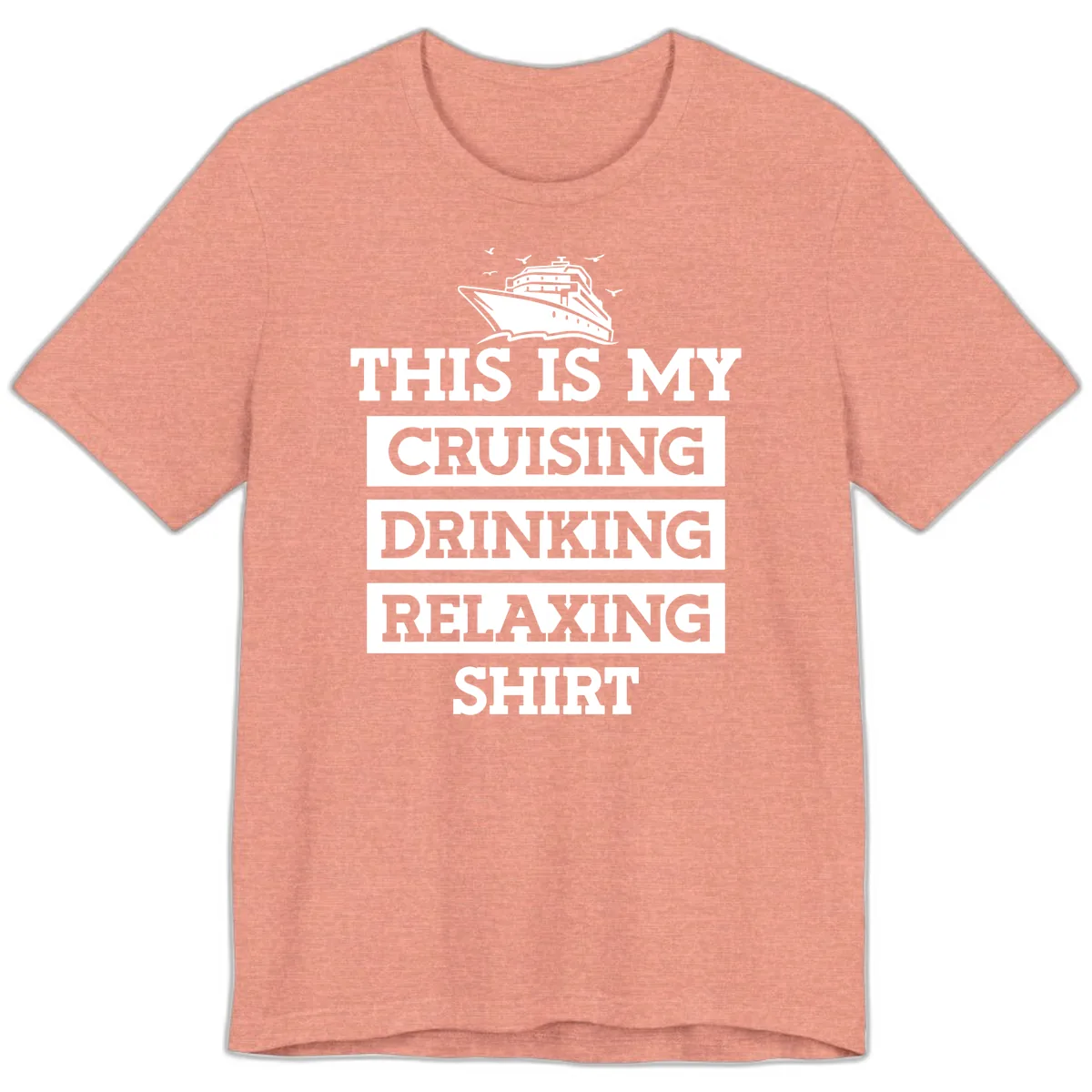 My Cruising Drinking Relaxing Premium T-Shirt in Heather Sunset