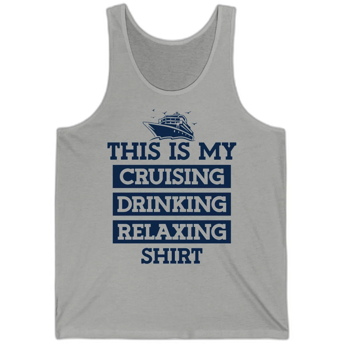 My Cruising Drinking Relaxing Tank in Athletic Heather