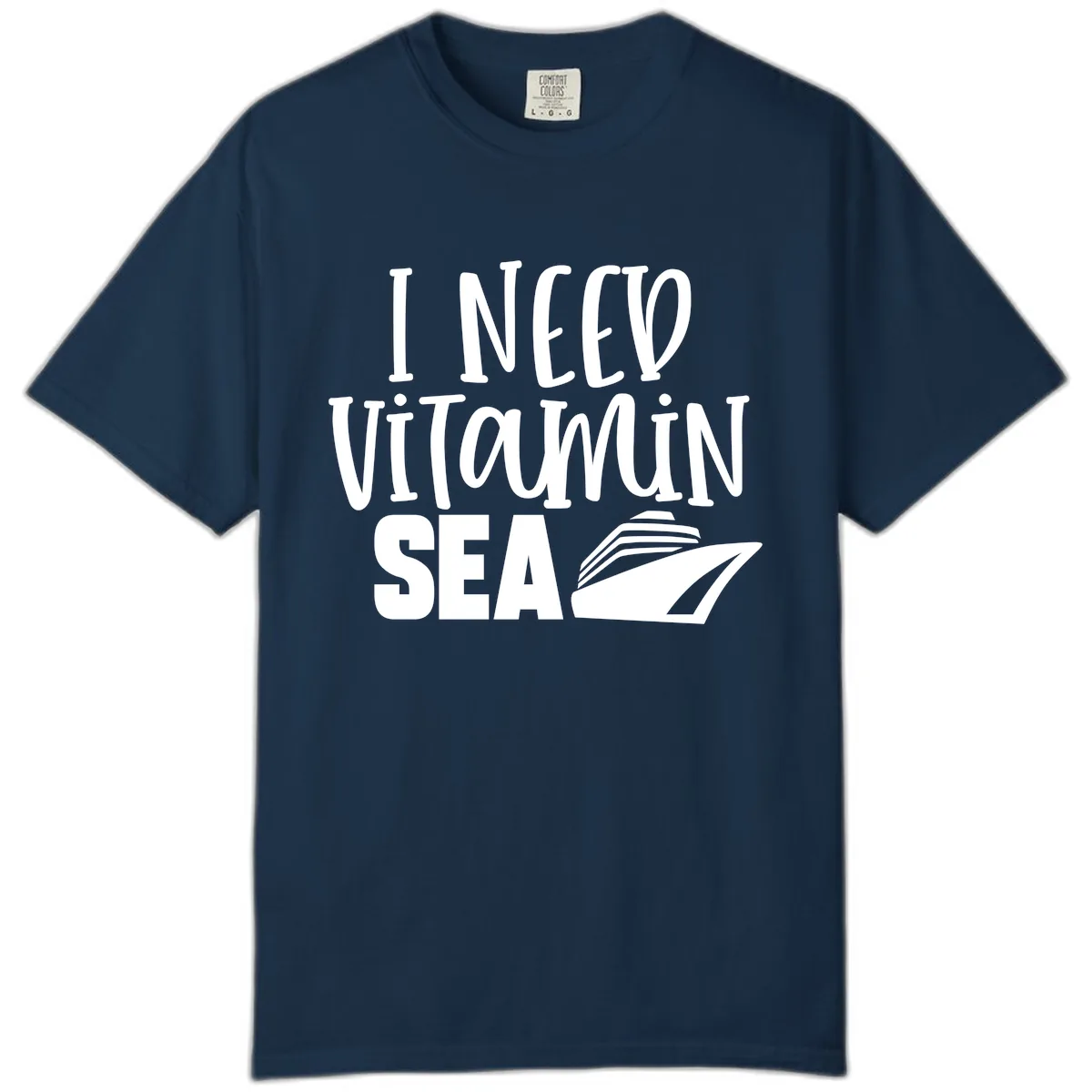 I Need Vitamin Sea Comfort Color in True Navy