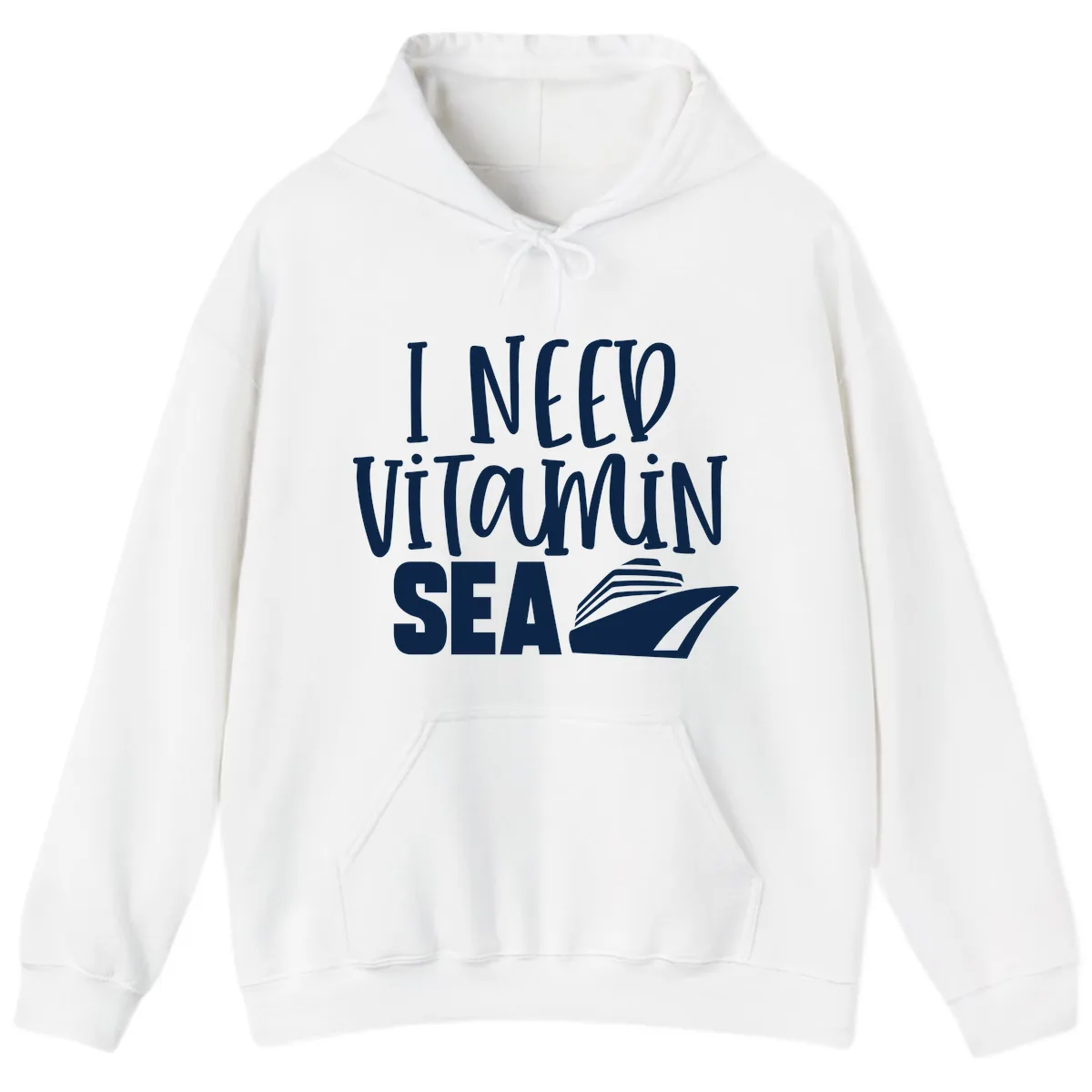 I Need Vitamin Sea Hoodie in White