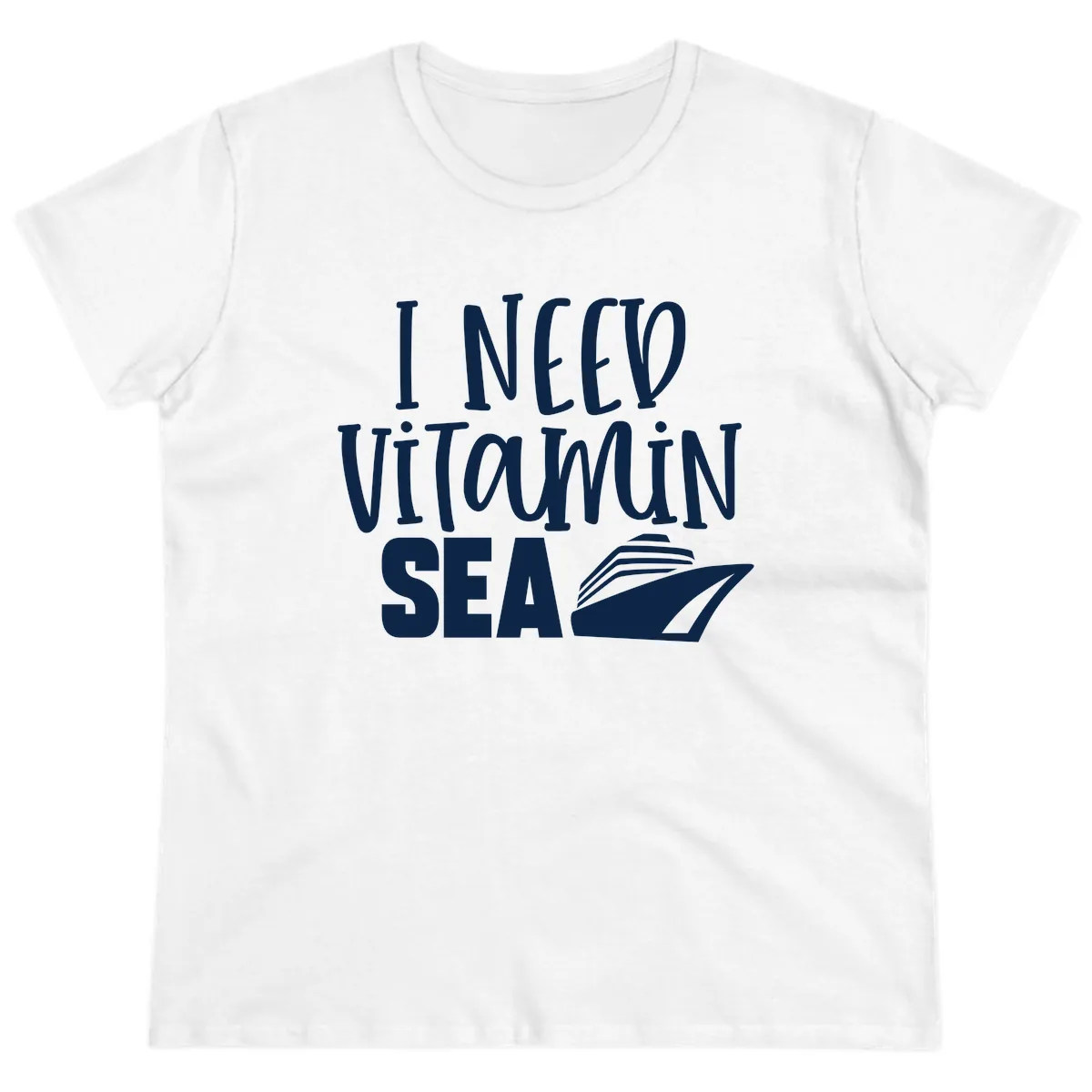 I Need Vitamin Sea Ladies Tee in White