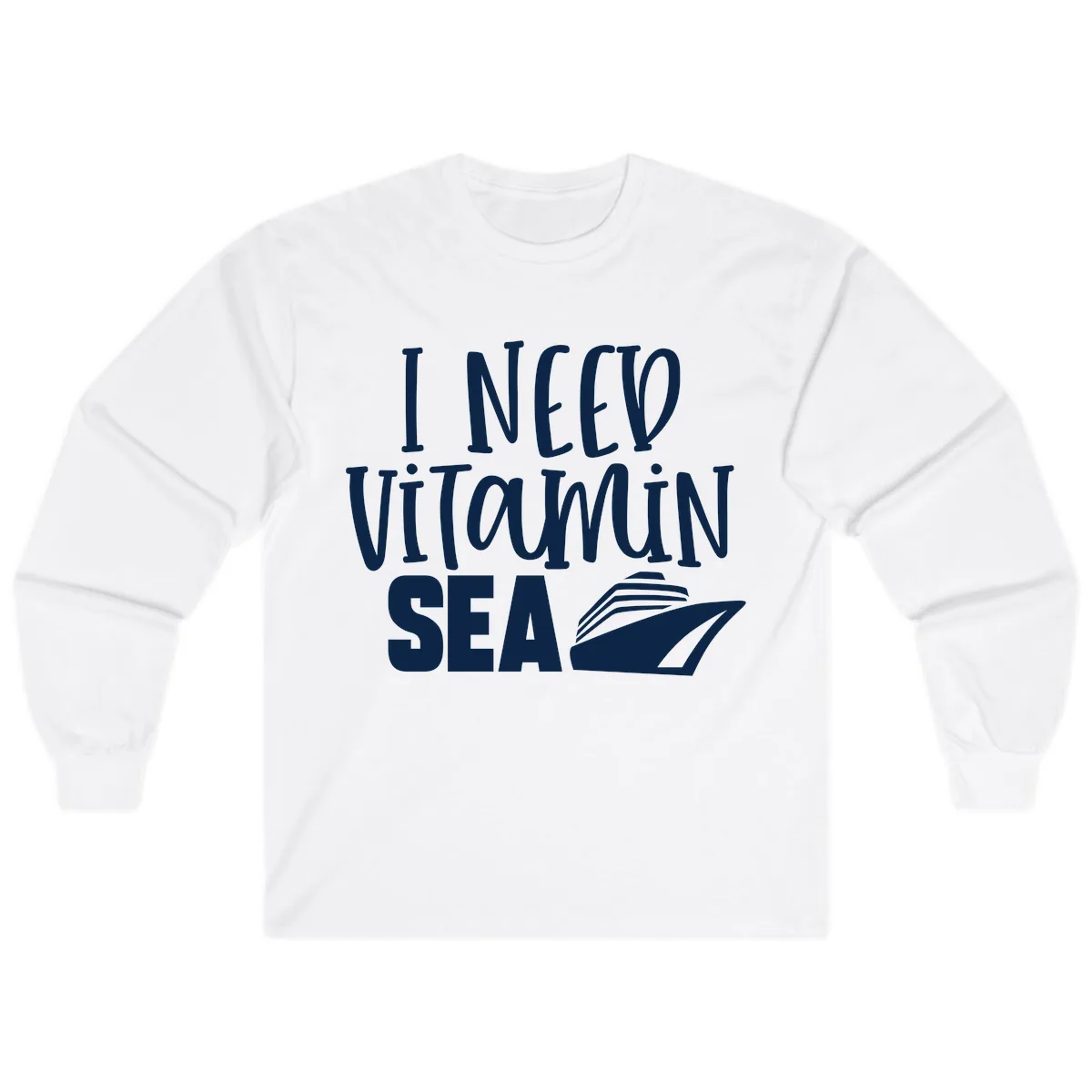 I Need Vitamin Sea Long Sleeve in White