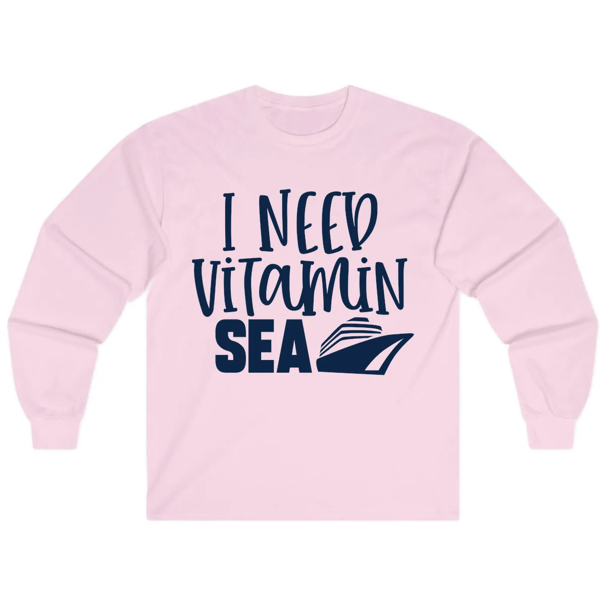 I Need Vitamin Sea Long Sleeve in Light Pink