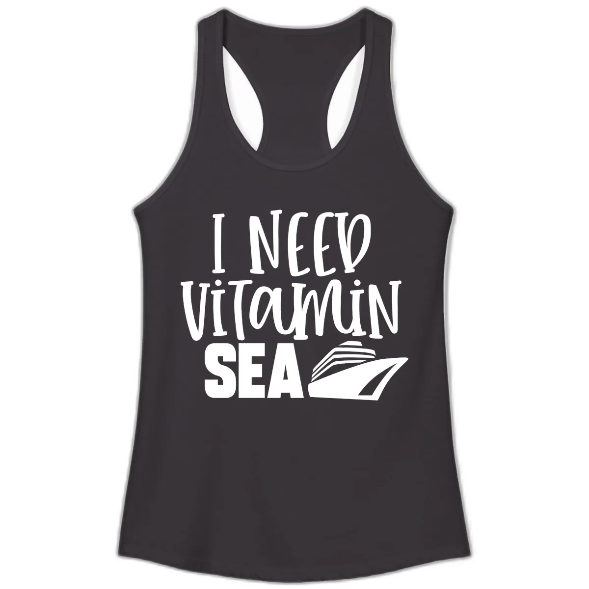 I Need Vitamin Sea Ladies Tank in Black